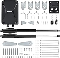 CO-Z Dual Swing Gate Opener Kit - Automatic Electric Opener for 660lb x2 Gates up to 18ft, Driveway Security with Remotes & Obstacle Detection