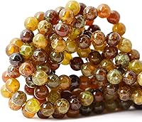 Vista 78 de Cuentas redondas sueltas de ágata estilo antiguo vena de dragón de 6mm, cuentas para diseño de joyas, 60 cuentas