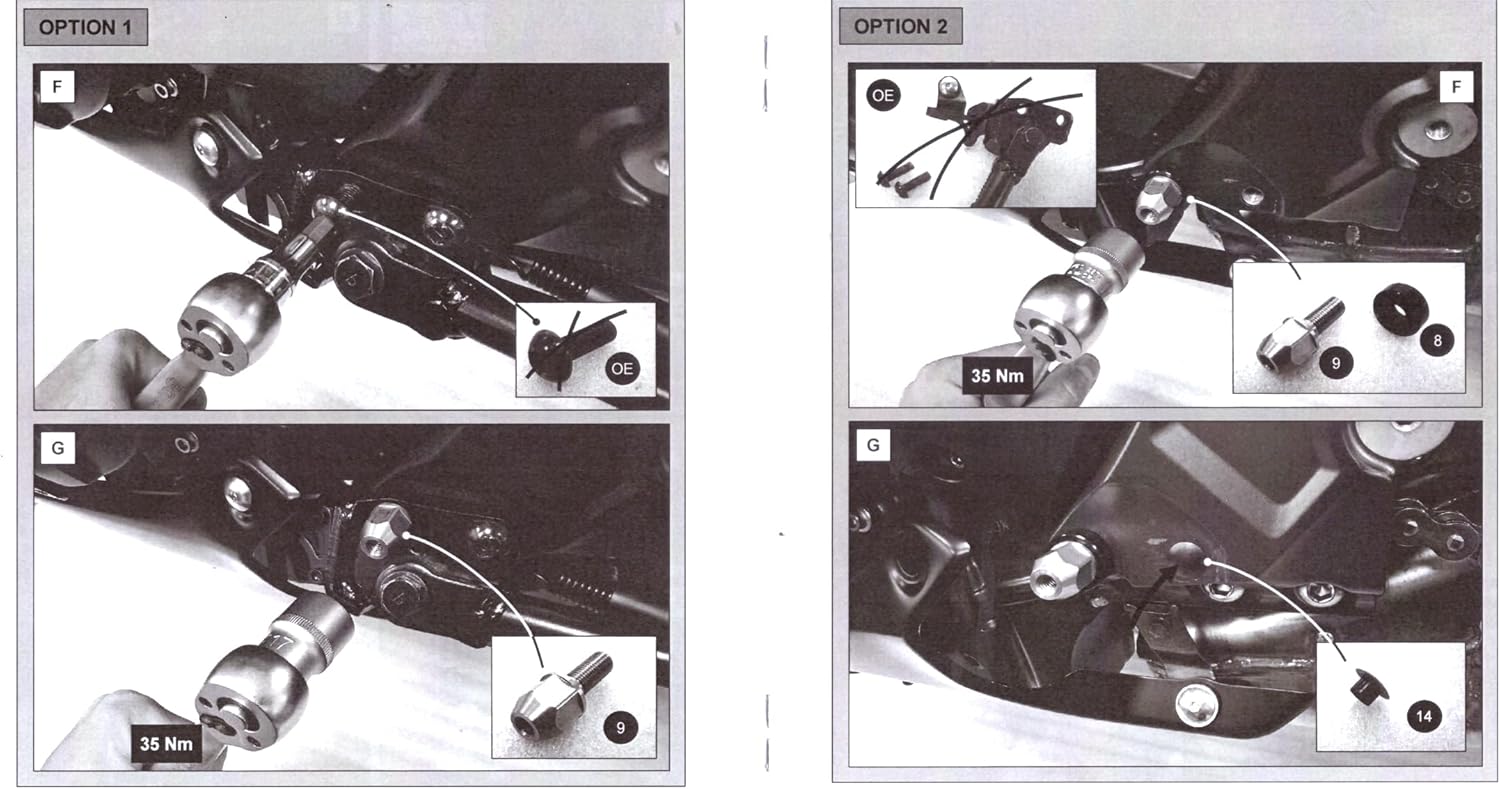 PROCNC Motorcycle Aluminum Rearsets Foot pegs Rear sets Footrest Fit for Yamah.a YZF R7 2021 2022 2023（Black）