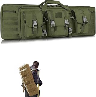 Estuche de Rifle Doble para Exteriores Bolsa de Rifle Largo Estuche de Carabina Táctica Airsoft Mochila de Transporte de Arma de Fuego Acolchada Suave para Caza Tiro Pesca ( Color : Verde , Size : 108