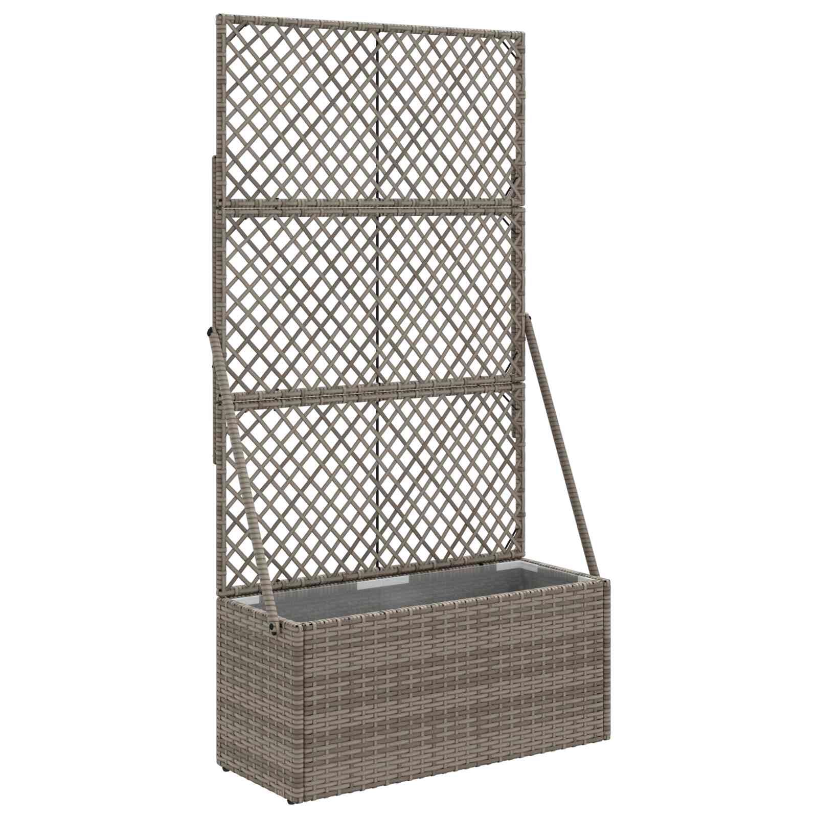 Hothingwell - Bandeja para flores (70 x 30 x 135 cm), color gris | Poli Rattan Design, Integre Bolsa De Nylon, Para Plantas Al Aire Libre
