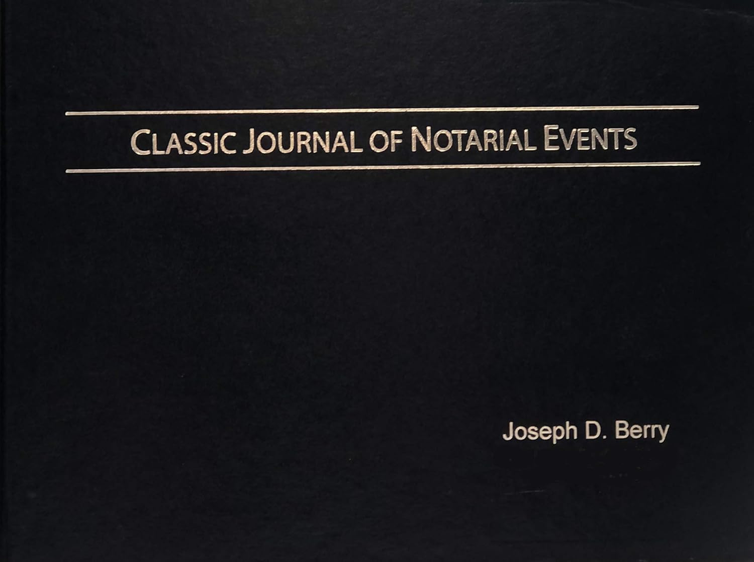 Custom Notary Public Record Book | Classic Journal [8.5x11 Inch, 122-Page] (2-line, Soft Cover)