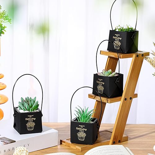 Miniatura 3 de Qilery 120 envolturas de agradecimiento para suculentas de 2 pulgadas, bolsas de papel kraft para plantas, bolsas de regalo para bodas, baby shower,