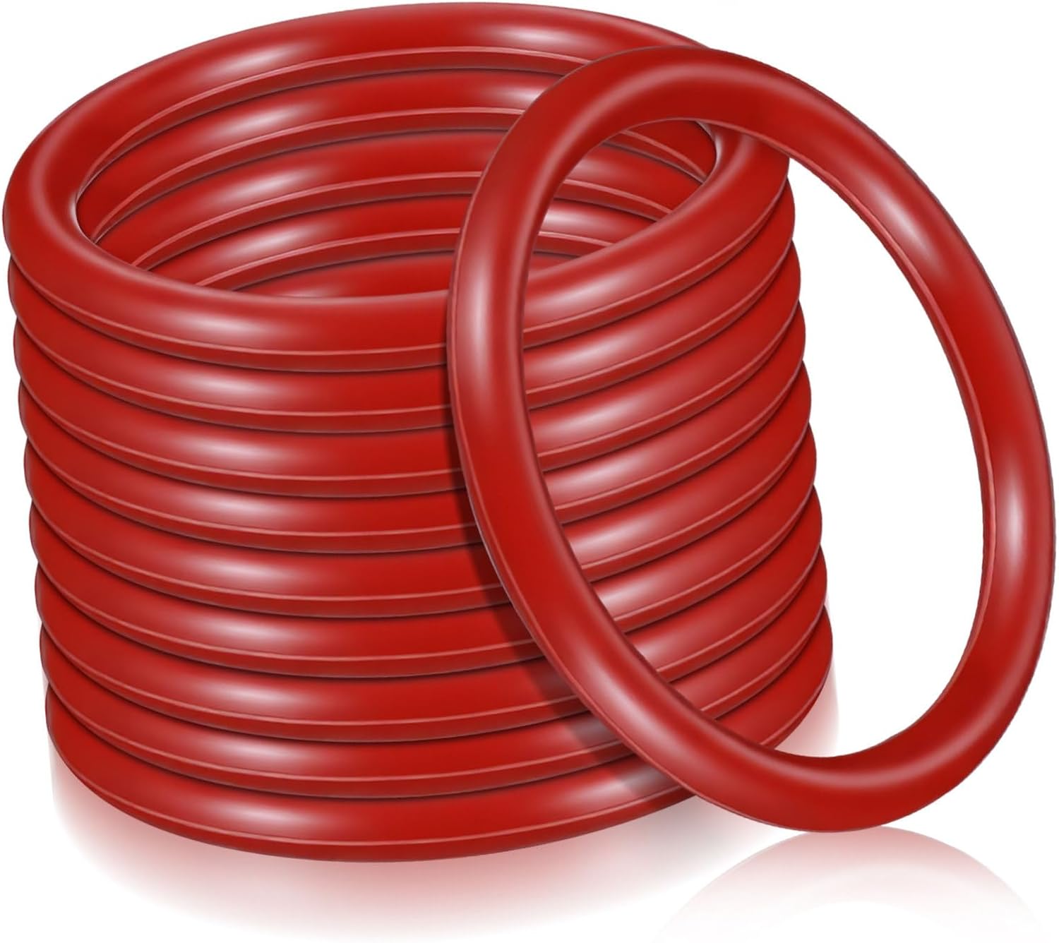 Red Coffee Machine Gasket Seal Ring Replacement Parts 10pcs Silicone