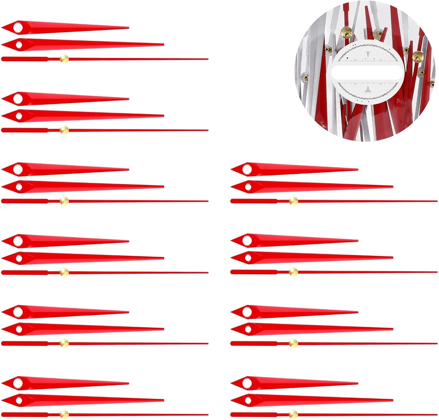 Clock Metal Movement 10 Sets Wall Clock Metal Hands Kit Mechanism Pointers Time Replacement Parts Mute Quartz