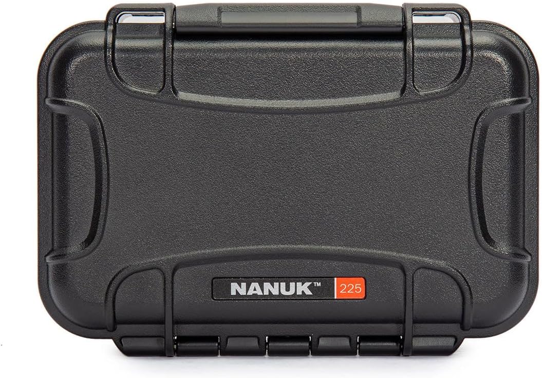 NANUK 225 Waterproof Hard Case with Foam Insert for 8 Broadheads, Black