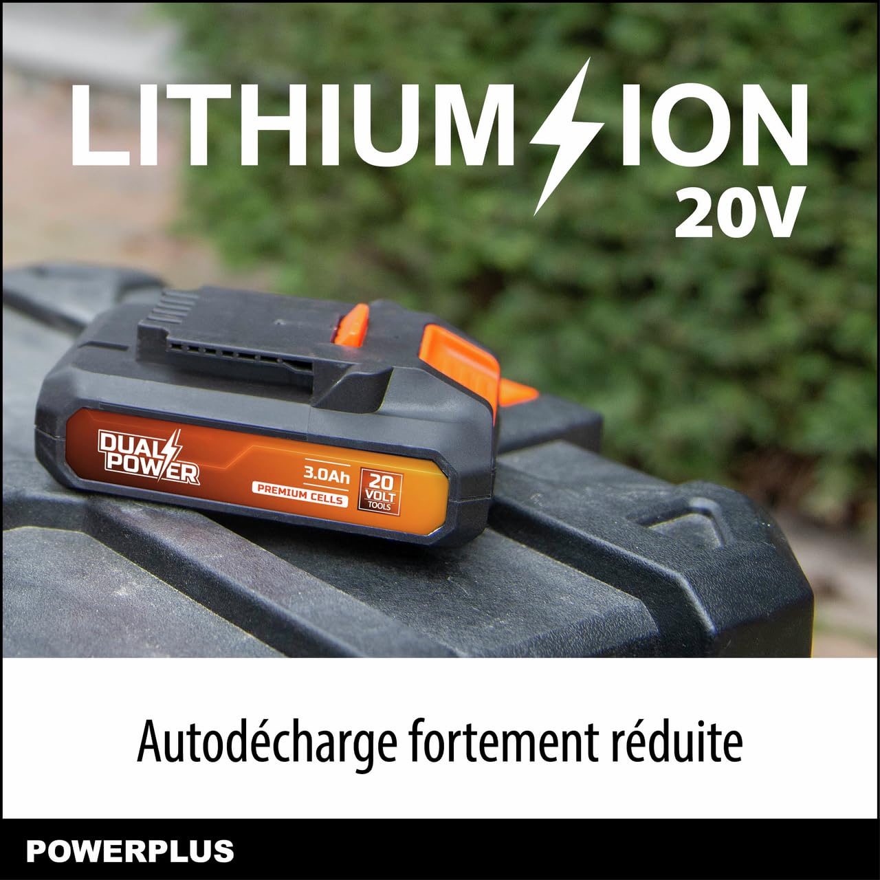 PowerPlus Batterie Dual Power POWDP9023-20 V, 3,0 Ah, pour Outils de 20 V, Affichage de la Puissance, LED de Puissance, Plate-Forme de Batterie, idéale pour visseuse sans Fil, Petite perceuse,