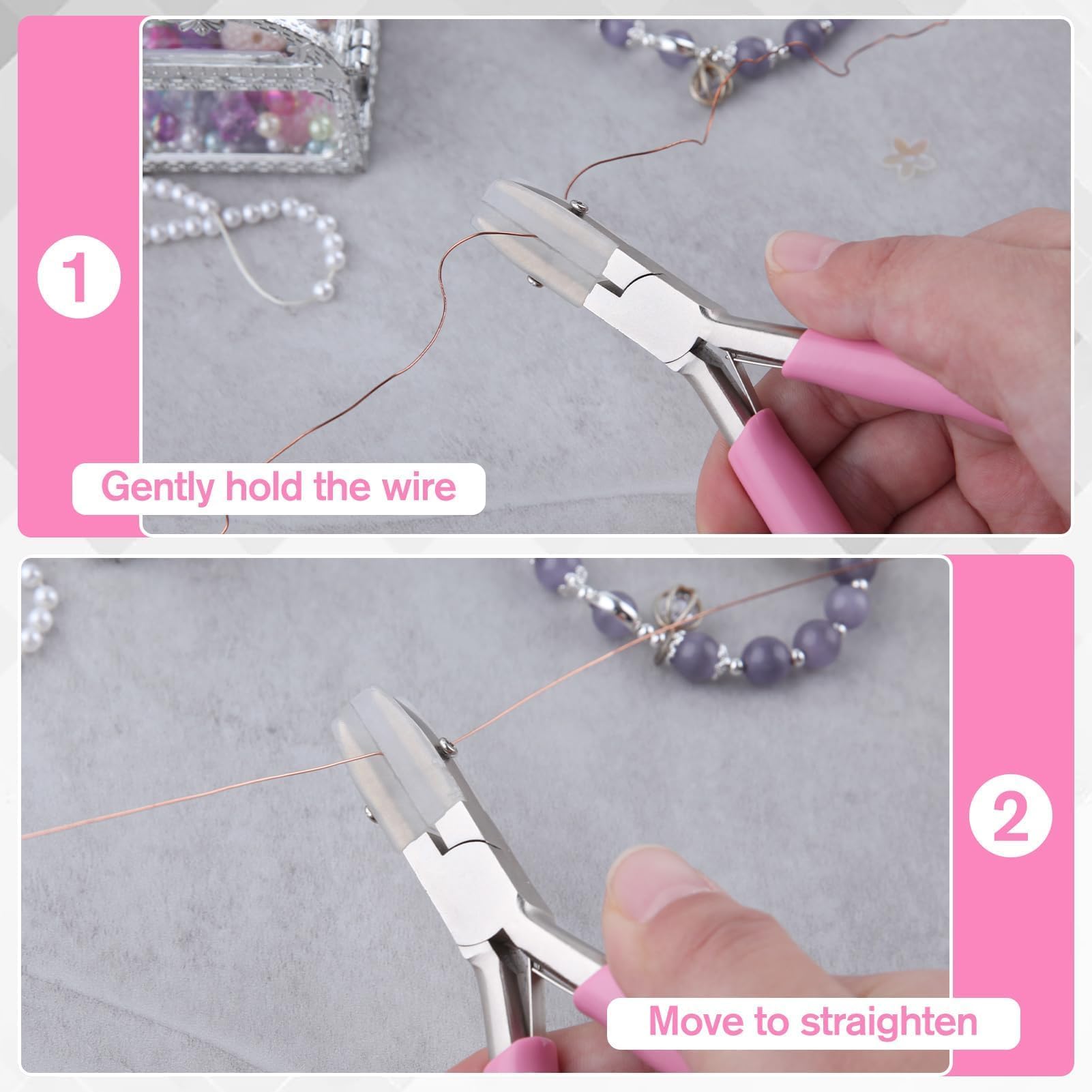 LEONTOOL 5-Inch Double Nylon Flat Jaw Pliers with 3 Replacement Tips and Screwdriver, Ideal for Jewelry Making and Wire Work - Image 4