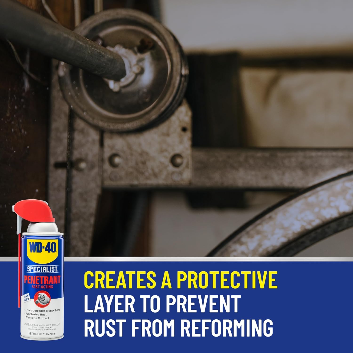 WD-40 Specialist Penetrant & 3-in-ONE Garage Door Lube Combo Pack, Penetrant for Breaking Rust Bonds & Lubricant for Smooth Garage Door Operation, High-Performance No-Mess Formulas, 11 Oz.
