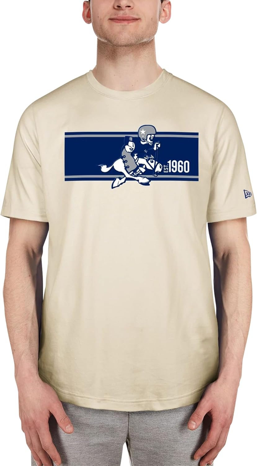 New Era Men's Cream Dallas Cowboys Third Down Big & Tall Historic T-Shirt