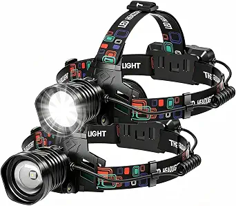 azamine Rechargeable LED Headlamp 2-Pack