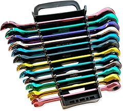 Autojack CRS12C Premium Ratchet Spanner Set, 72-Tooth, Chrome Vanadium Steel, 12 Point Ratcheting Ring, Metric Sizes 8mm-19mm, Fully Polished with Storage Rack