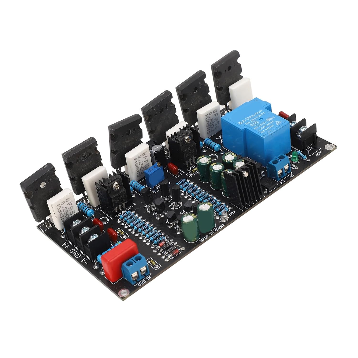 300W Single Channel Audio Amplifier Board - HiFi Power Amplification Module with DC ±20-90V Input, PCB Mount Design for DIY Audio Projects