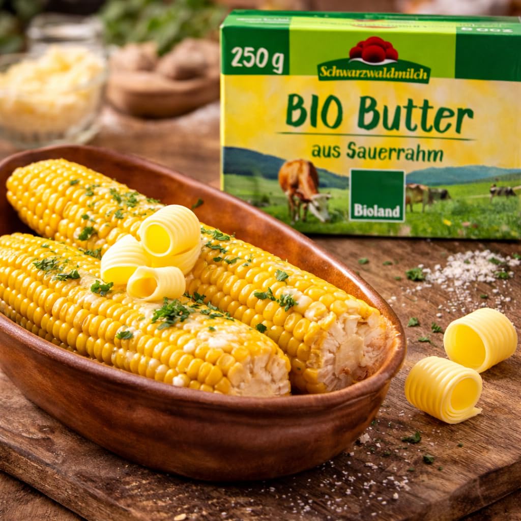 Schwarzwaldmilch - Bioland Sauerrahmbutter 4 x 250 g Pack- Bio-Butter aus dem Schwarzwald, frisch & cremig