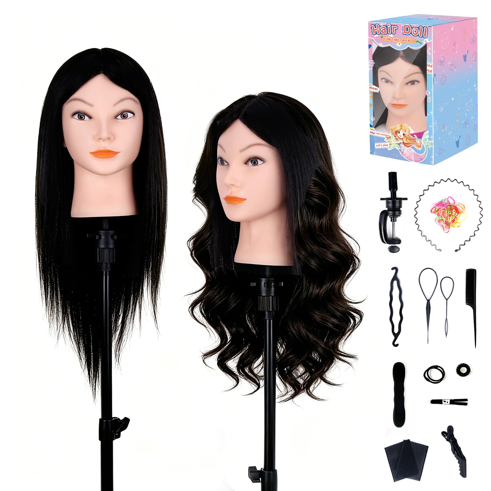 Amazon.com : Mannequin Head with 100% Human Real Hair, Cenoz  display picture 3