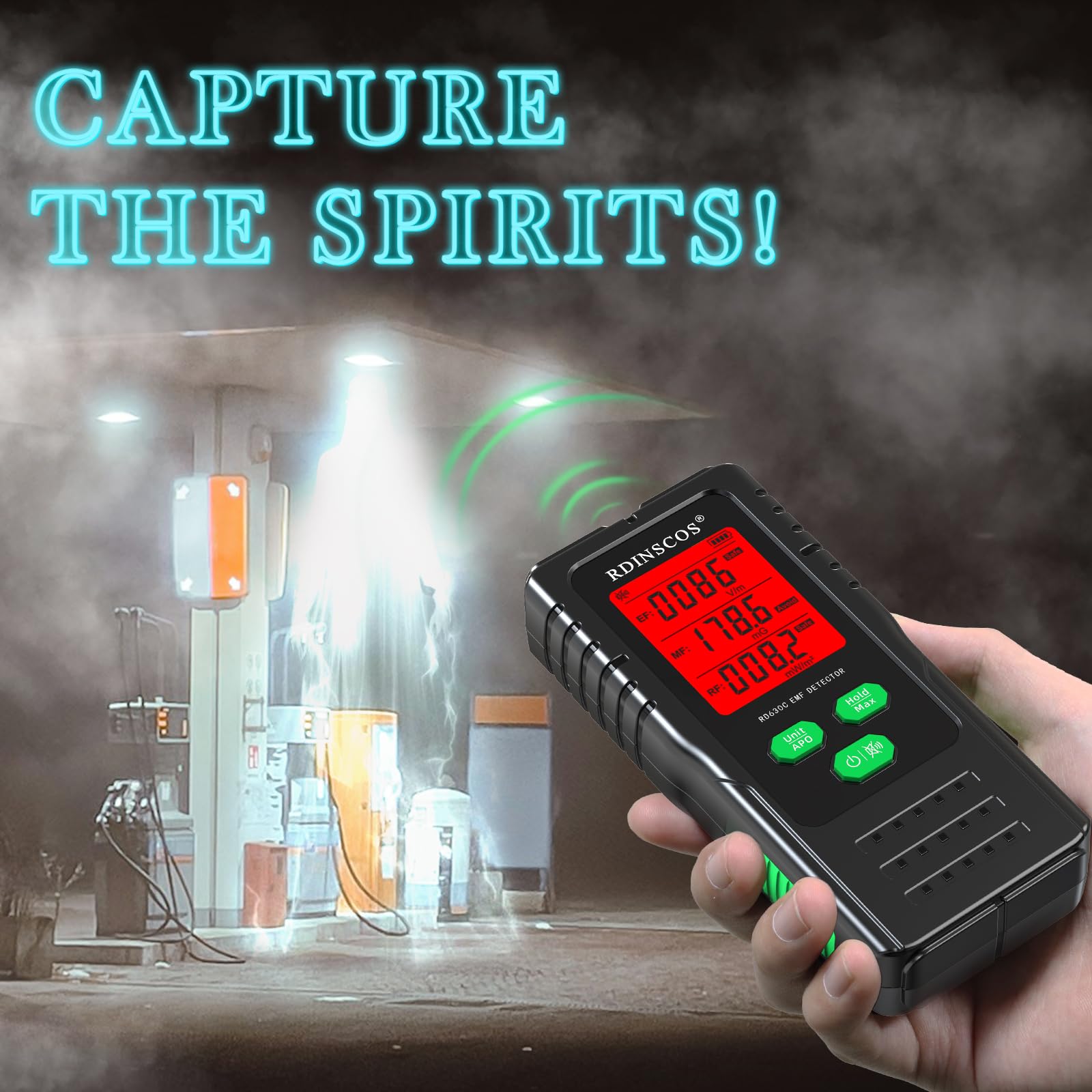 EMF-Messgerät Strahlungsdetektor Digitaler Elektromagnetische Felder Handgehaltener EF/MF/RF Elektromagnetische Strahlung Messgerät mit LCD EMF-Inspektionen