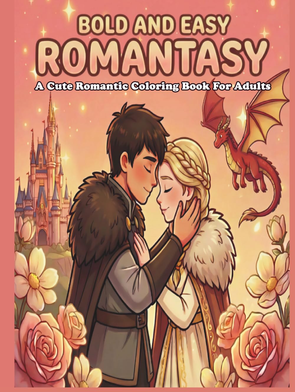 Bold And Easy Romantasy: A Cute Romantic Coloring Book For Adults