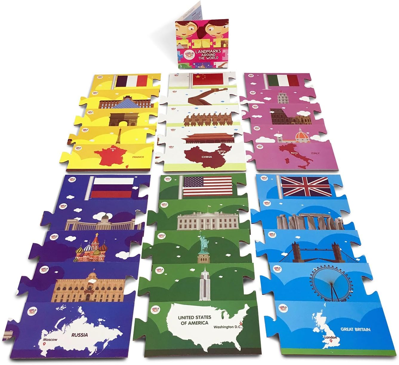 Genius Box World Wonders Toddler kit | 5 in 1 Creative DIY Activity Kit | Puzzles Game for Over 5 Years Kids | Education Activities Game | Fun Learning Toys | Education Toys Gift