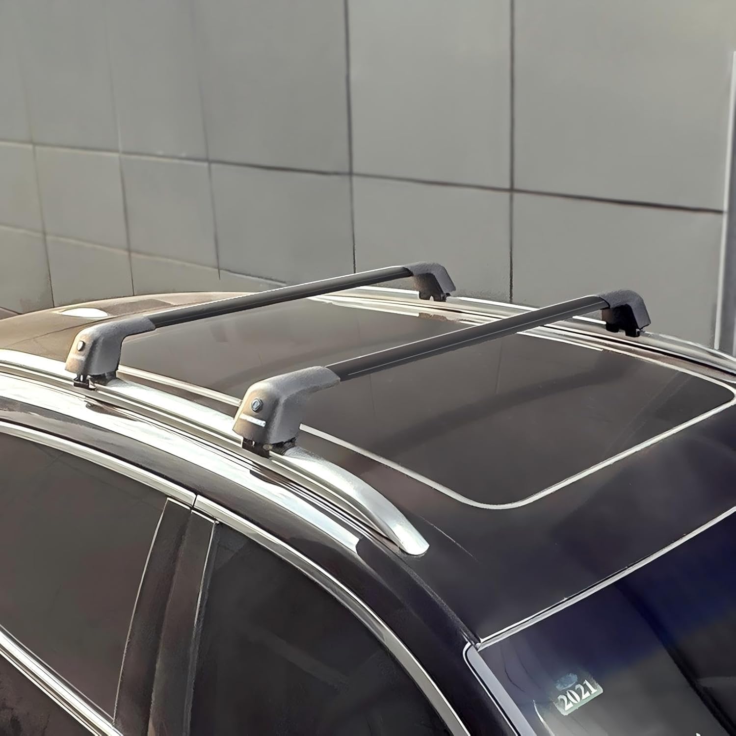 AUTOXBERT Car Roof Rack Cross Bars 39"-41", Universal Cross Bars Roof Rack Adjustable Lockable Thick Aluminum Roof Rails with 220lbs Load Capacity Fits Most Vehicles Flush Side Rails