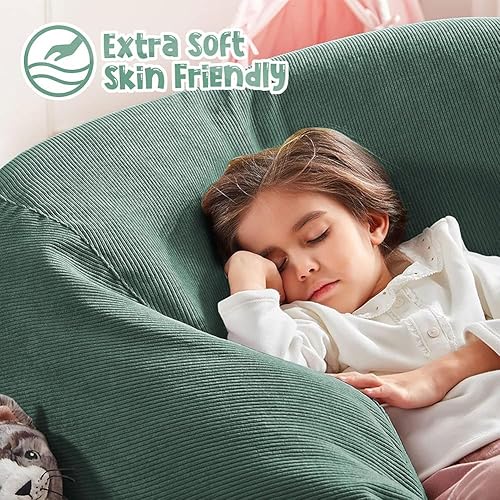 Miniatura 73 de Nobildonna - Funda para silla de puf (relleno sin relleno) de nido de pájaro para niños y adultos. Puf extra grande para almacenamiento de animales