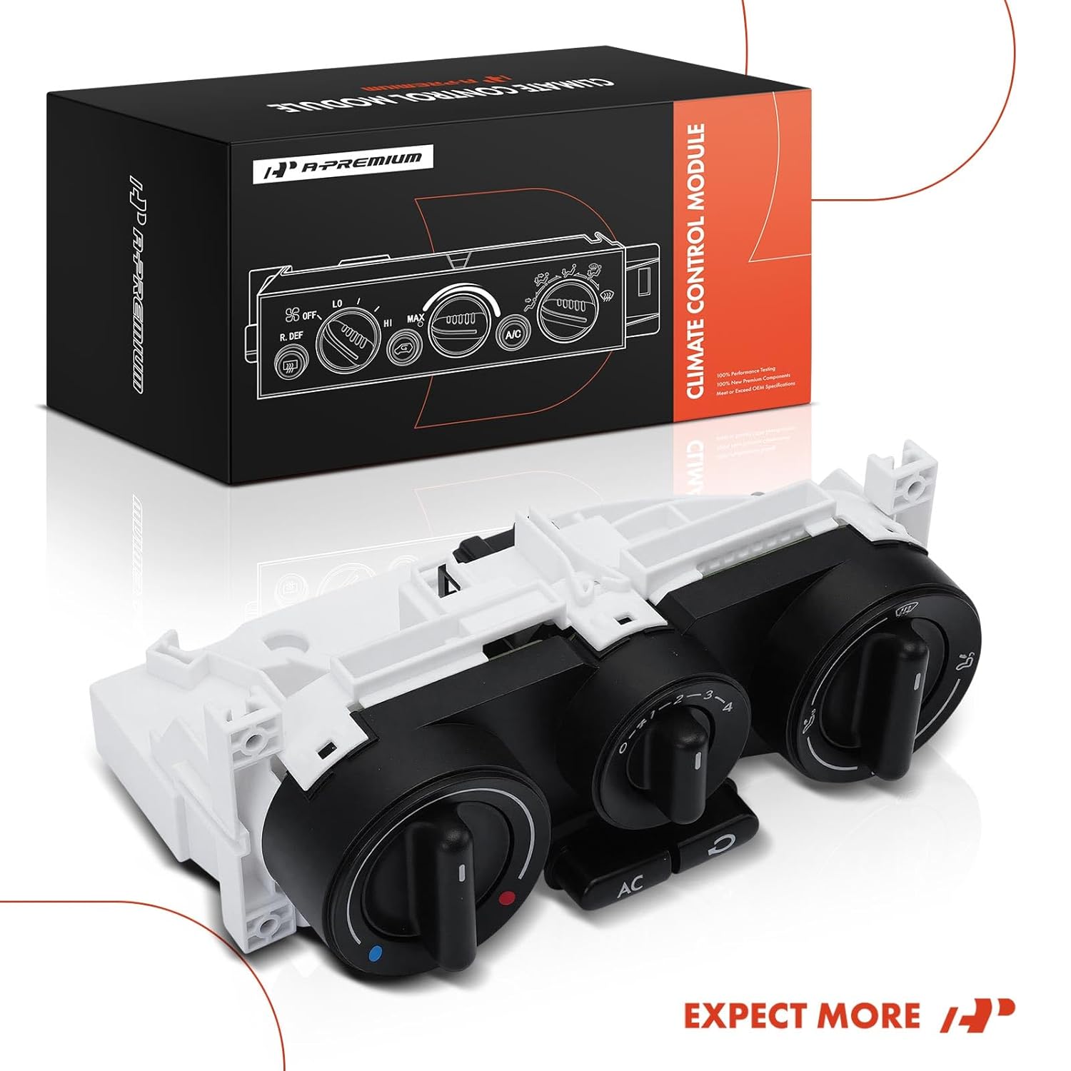 A-Premium Heater Climate Control Panel Module Compatible with Volkswagen Beetle 1998-2010, with Manual Air Conditioning Control