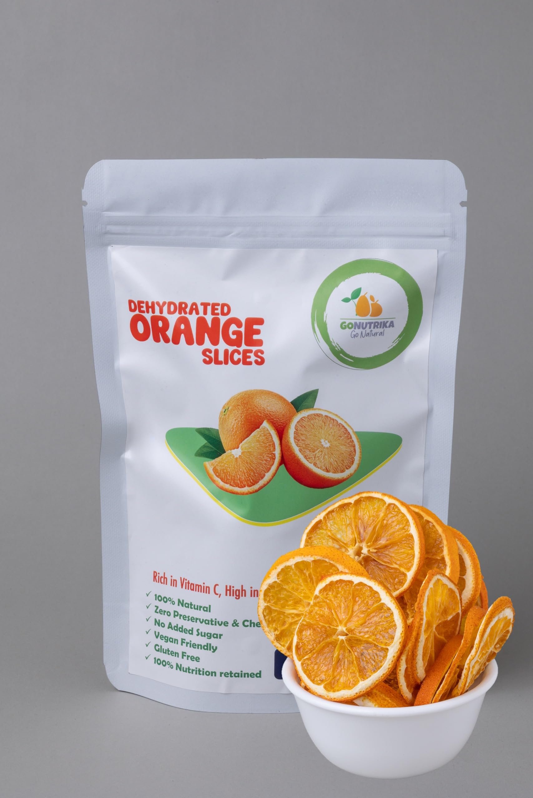 GoNutrika Dehydrated Orange Slices 50 g, 100% Natural Dried Fruit, No Added Sugar, Vegan Friendly, Gluten Free, Orange Slices for Snacking, Beverages, Desserts, Tea and Garnishing-image-21
