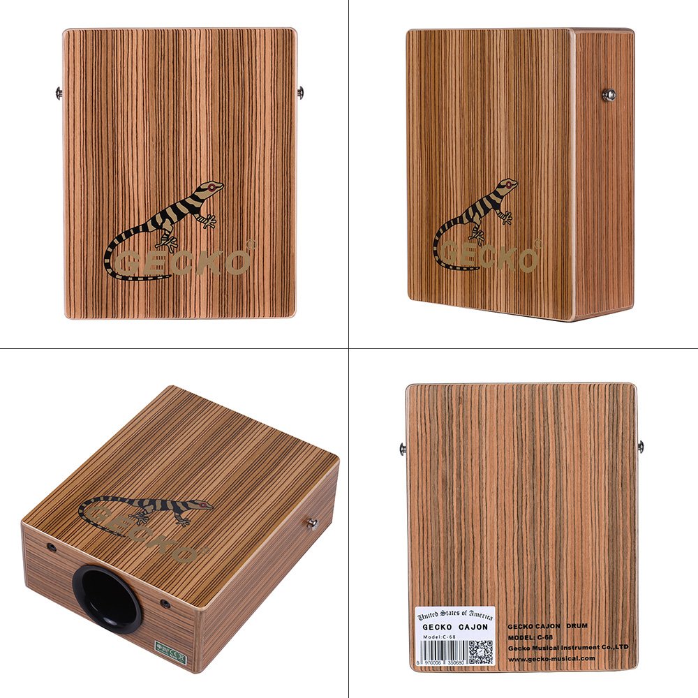 Btuty Tamburo portatile da viaggio Cajon Box Drum Strumento a percussione in legno con borsa per il trasporto