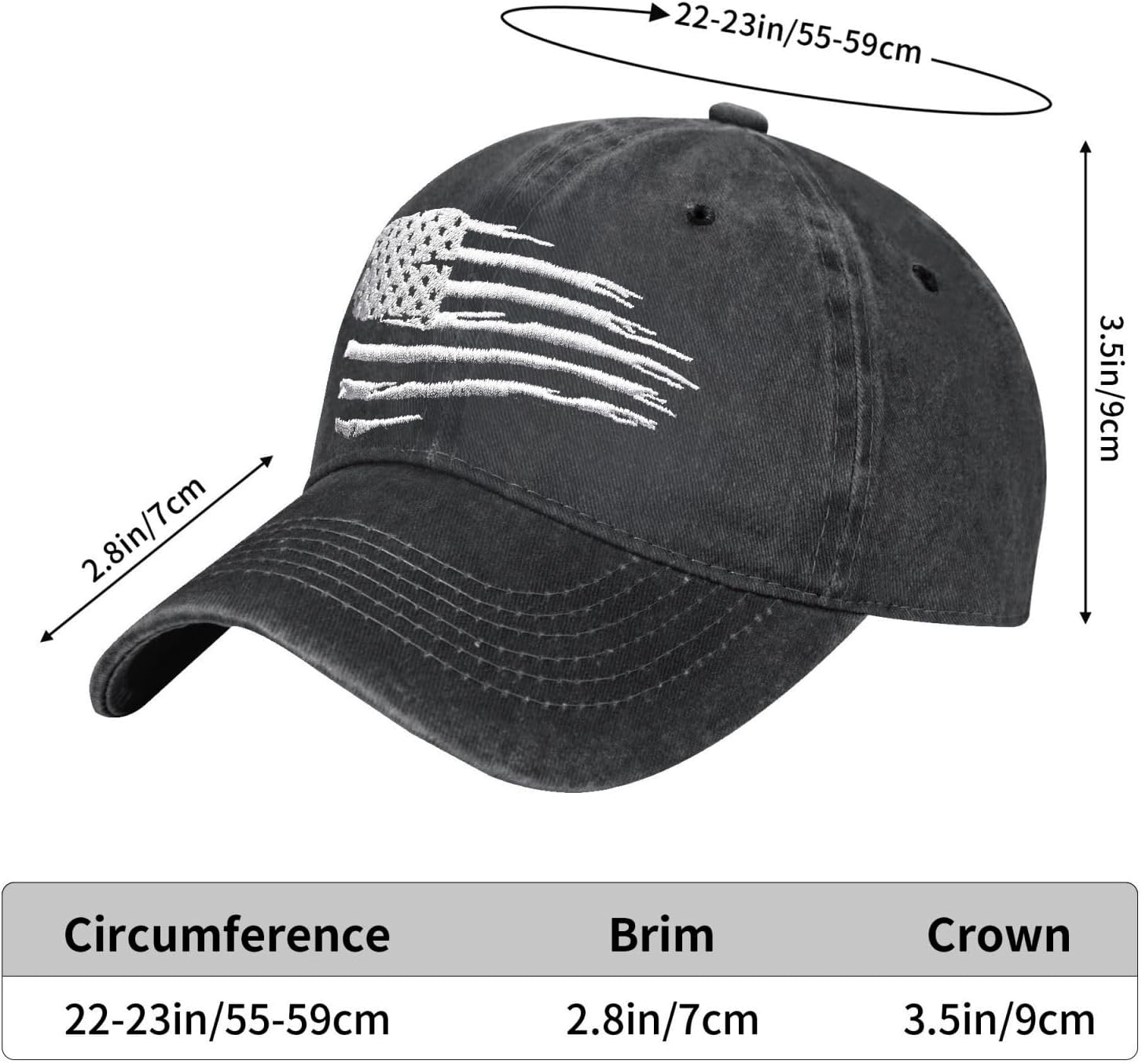 Embroidered Baseball Cap for Women Men Vintage Adjustable Washed Distressed Denim Baseball Hat - Image 3