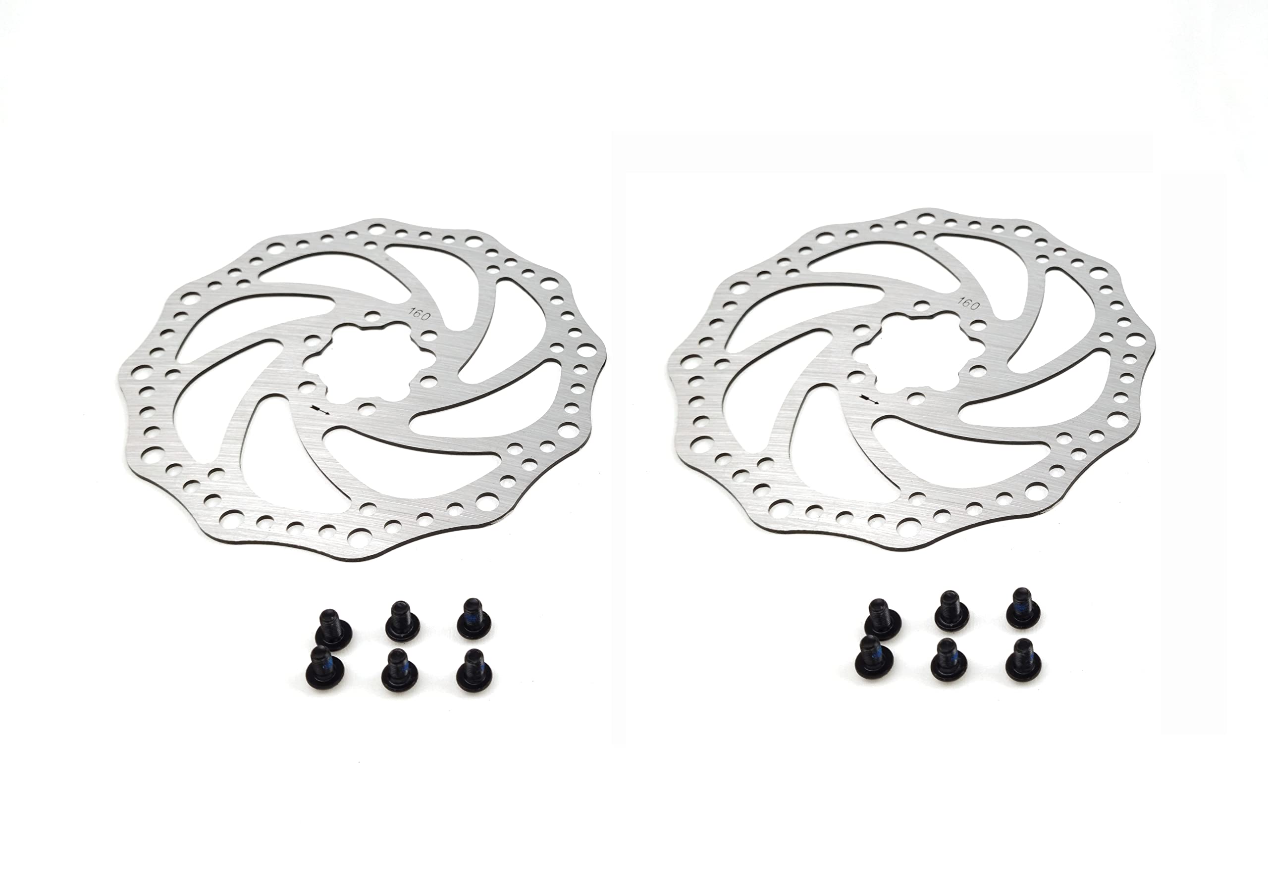 Disco Freno MTB 160 mm 2 Pezzi Rotori Dischi Freno Freno Disco Per Bicicletta con 12 Viti