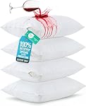 Beddora 4 Pack Pillow Protectors Queen Size – Waterproof Zippered Pillow Case Covers, Bed Bug & Dust Mite Proof Pillow Encasements 20 x 30 Inches, Soft Noiseless Waterproof Pillow Covers for Sleeping