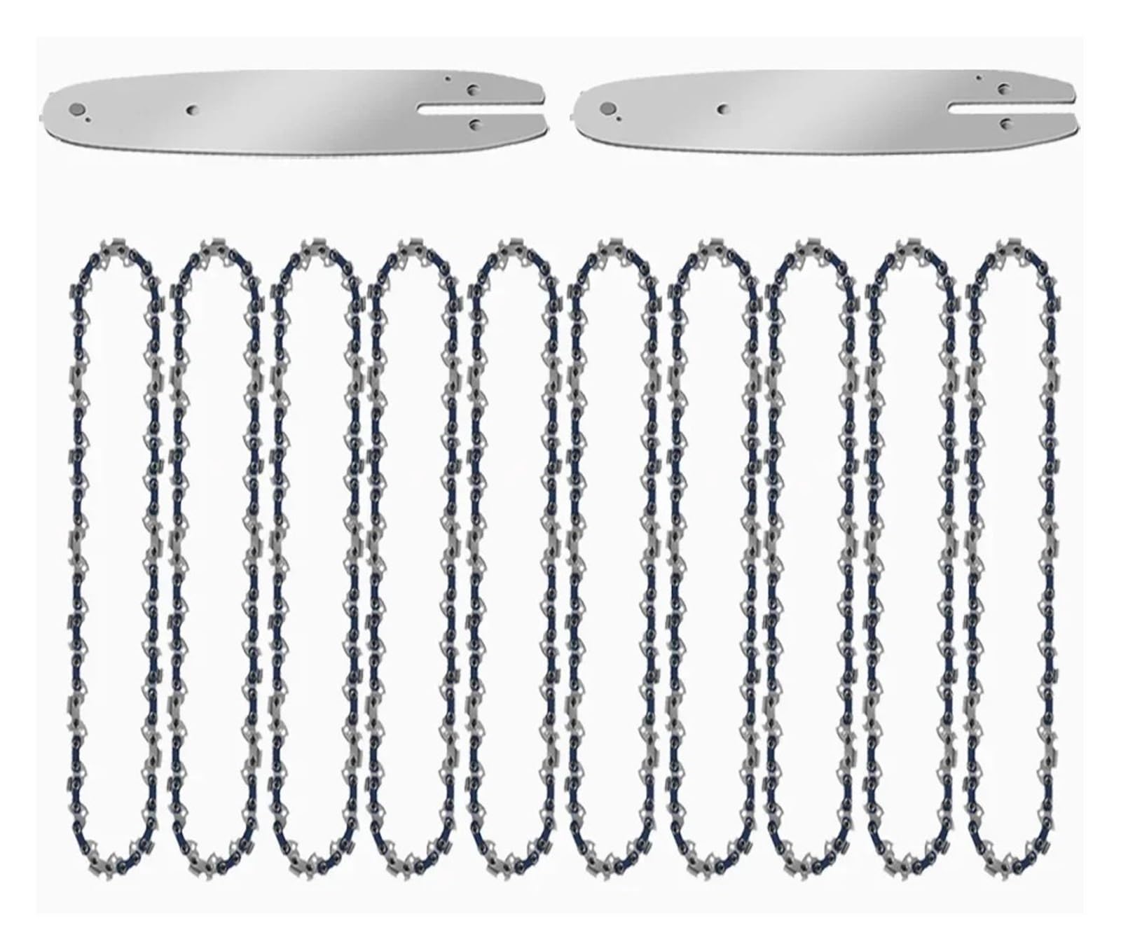 Cadenas para motosierras, Combo de Barra Cadena Motosierra for Sierra eléctrica, Paso 1/4 ", 3/8", 0,325, 4-20 Pulgadas, Varias Piezas(5pcs Chain,18 Inch 050 62 DL)