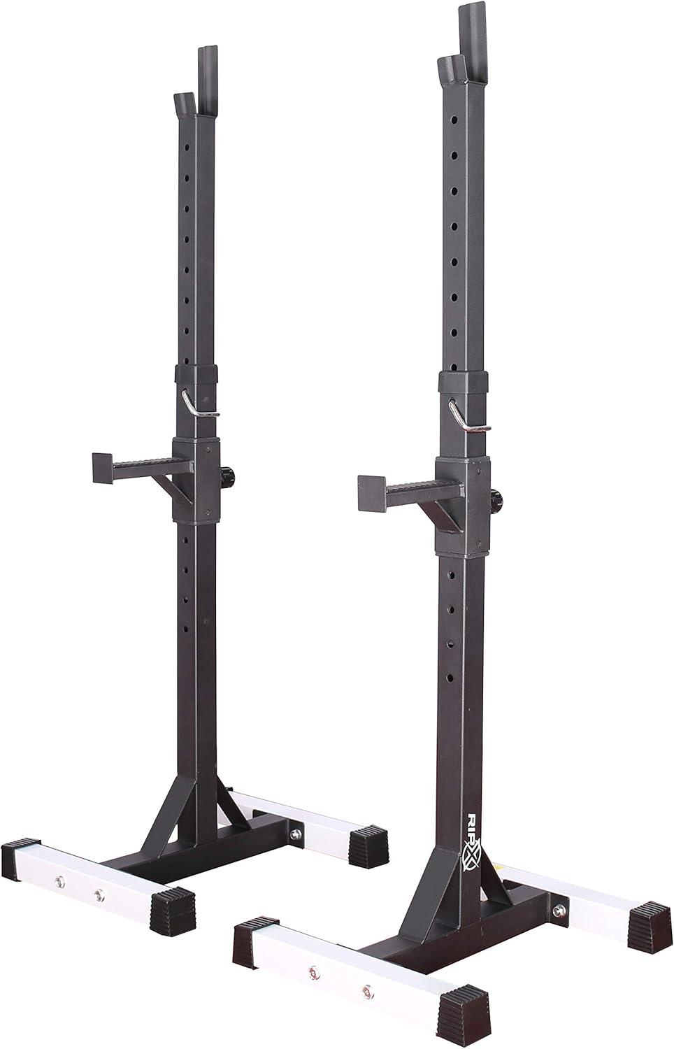 RIP X Adjustable Weight Lifting Squat Rack Stands with Spotters