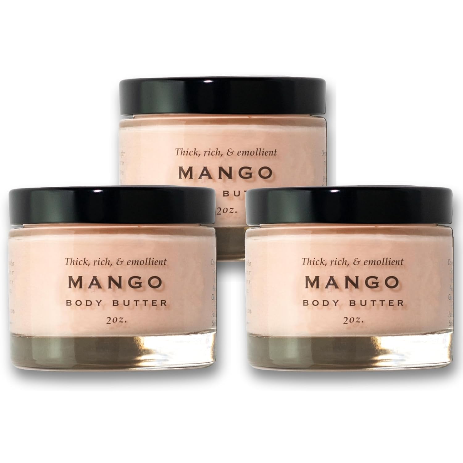 Salt Cellar Spa Soothing Mini Body Butter Trio – Dead Sea Mineral-Infused Body Moisturizer for Soft, Hydrated Skin (3 x 2 oz) (Vanilla)