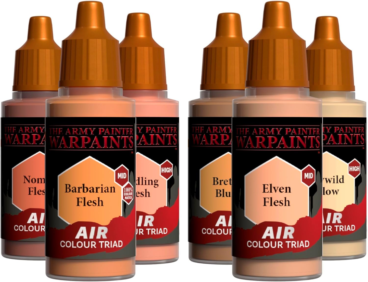 The Army Painter, Air Triads Rose Skin Tone - Airbrush-Ready Paint with 6 x 18 ml Pre-thinned Acrylic Spray Paints - Air Paints for D&D & Warhammer Miniatures
