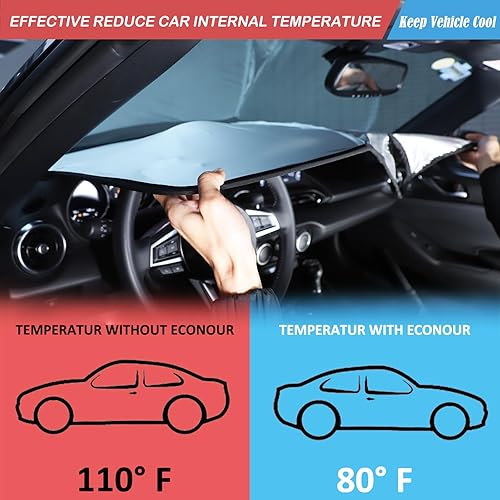 Miniatura 3 de Parasol para parabrisas original compatible con Mazda MX-5 ND 2016 2017 2018 2019 2020 2021 2022 2023 2024 protector reflectante para parabrisas de