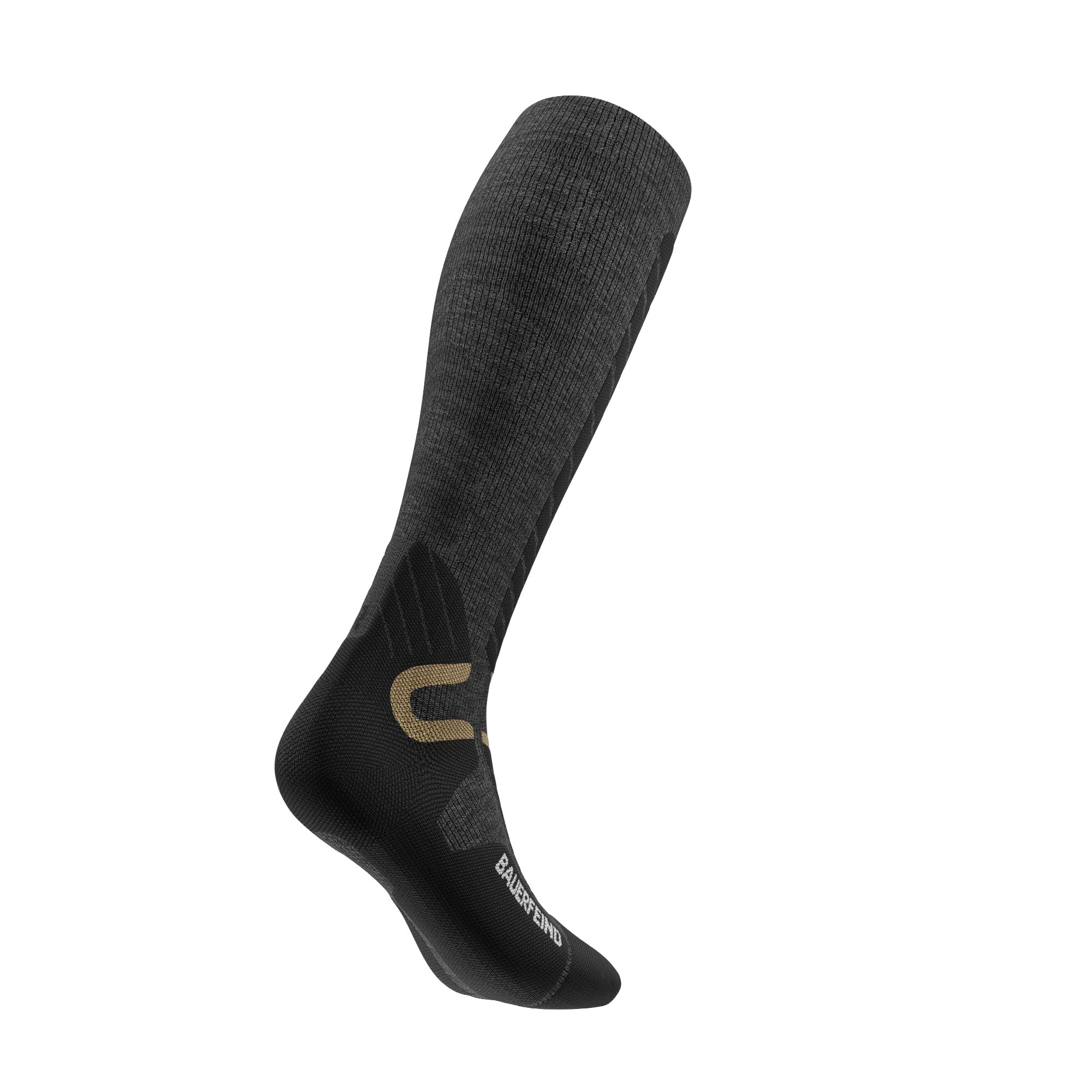 BAUERFEIND Skisocken „Ski Alpine Compression Socks“, 1 Paar Ski Alpin & Snowboard Wintersocken mit Merino-Wolle, Sport Kompressionssocken