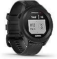 Garmin Approach S12 Golf Smartwatch with Hole and Par Display Black Garmin Approach S12 smartwatch showing hole number 12, par 4, and stroke count, ideal for golfers