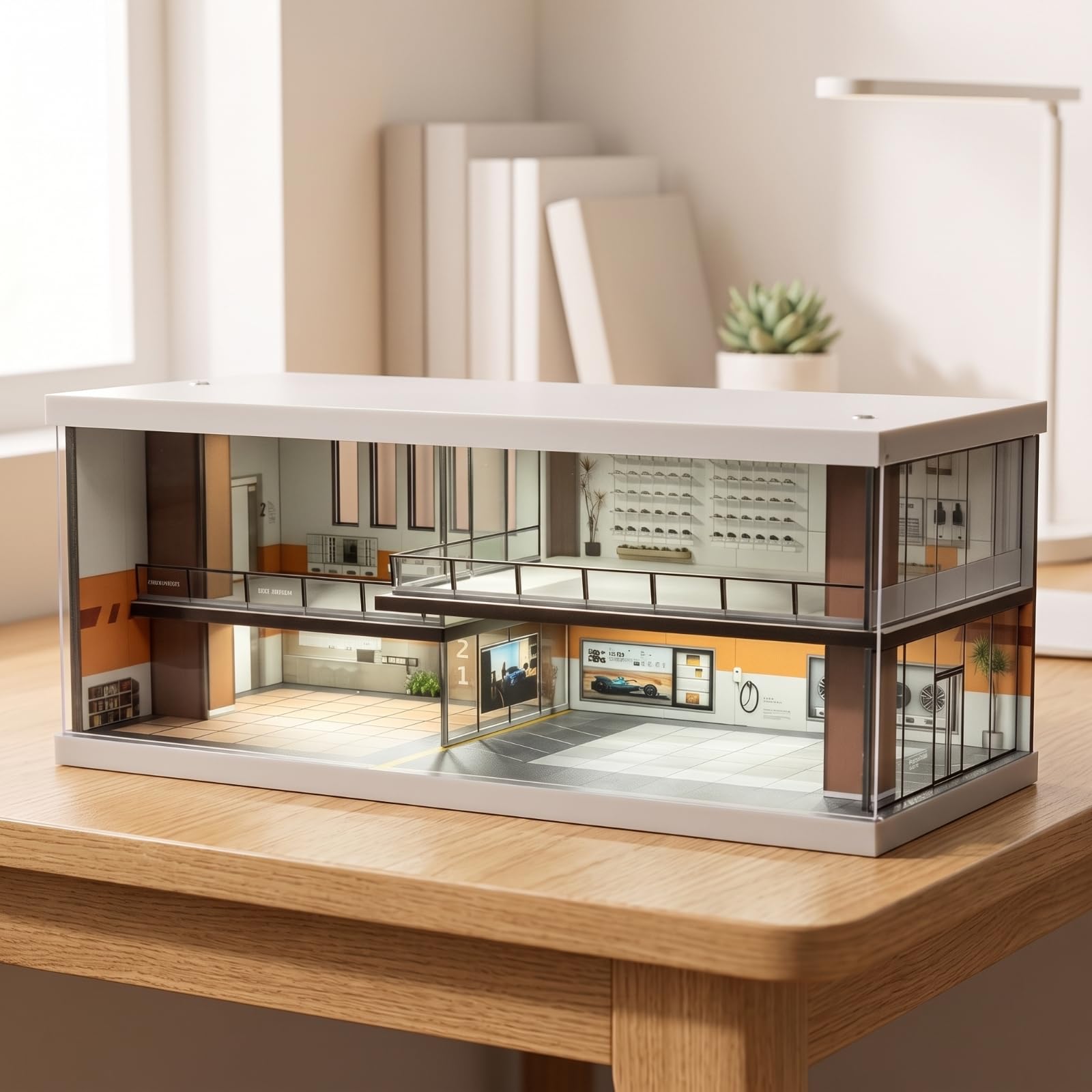 Qianly Diorama Parcheggio 1:64 Compatto | Parcheggio in Miniatura, Resistente, per Collezione, Collezionisti
