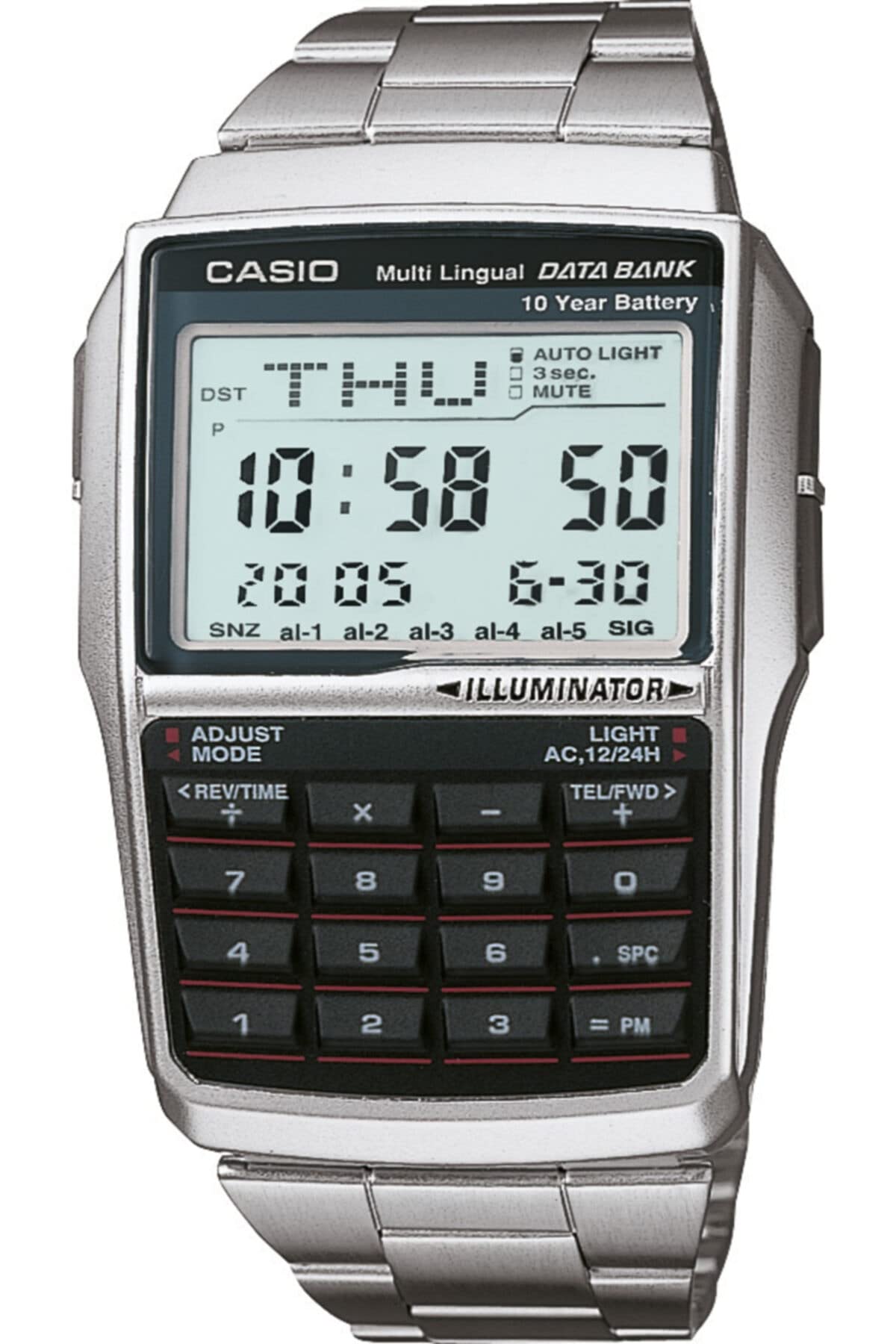Casio Digitale Resistente, Orologio Con Retroilluminazione LED, Cronometro, Sveglia, Impermeabile 50m, Illuminator