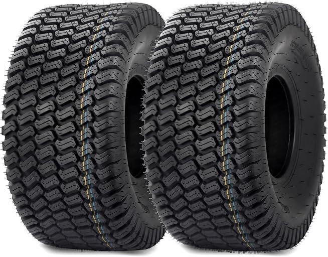 (2 Pack) 20x8.00-8 Lawnmower Tubeless Tire, 20x8-8 for Tractor Riding Lawn Mowers, 4 Ply, Deep Turf-S Pattern