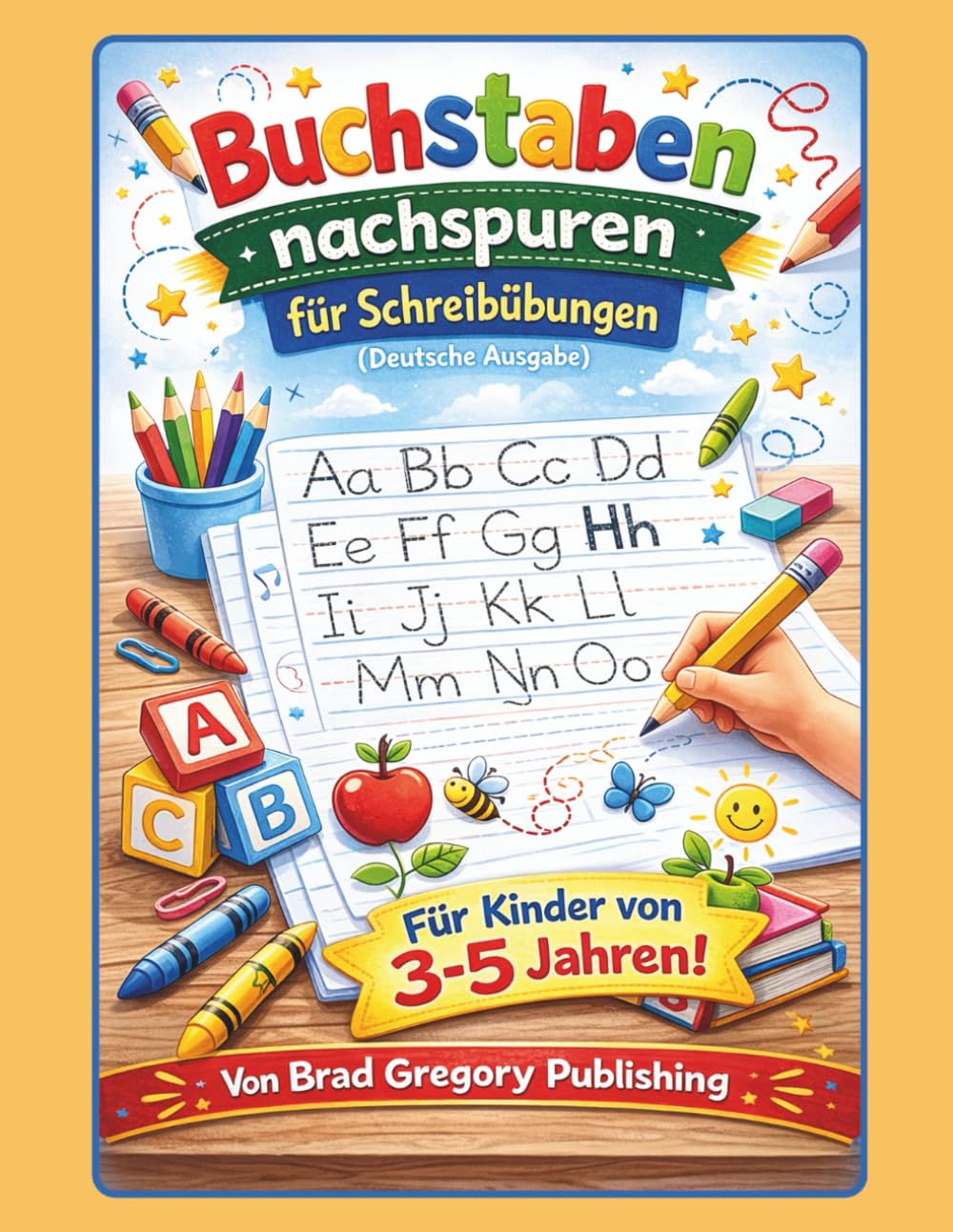 Buchstaben nachspuren für Schreibübungen (Deutsche Ausgabe) (Children's Early Learning Series)