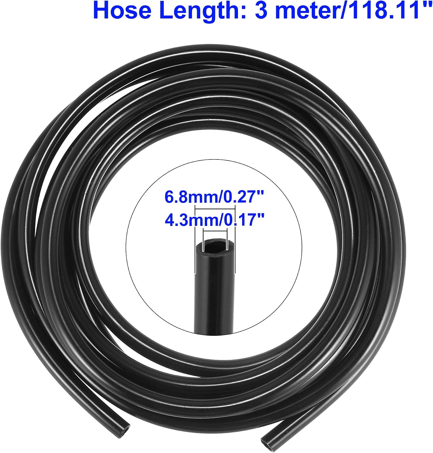 Windshield Washer Hose Kit for Toyota Tacoma 1995–2004, 3M Washer Fluid Tube with 12 Connectors, Front Nozzle Replacement - 15 Pcs Black