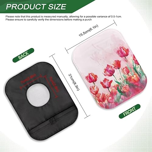 Miniatura 7 de Rnyleeg Fundas de bolsa de ostomía de tulipán rosa para mujer, fundas elásticas para bolsas de ostomía con cierre, suministros de colostomía