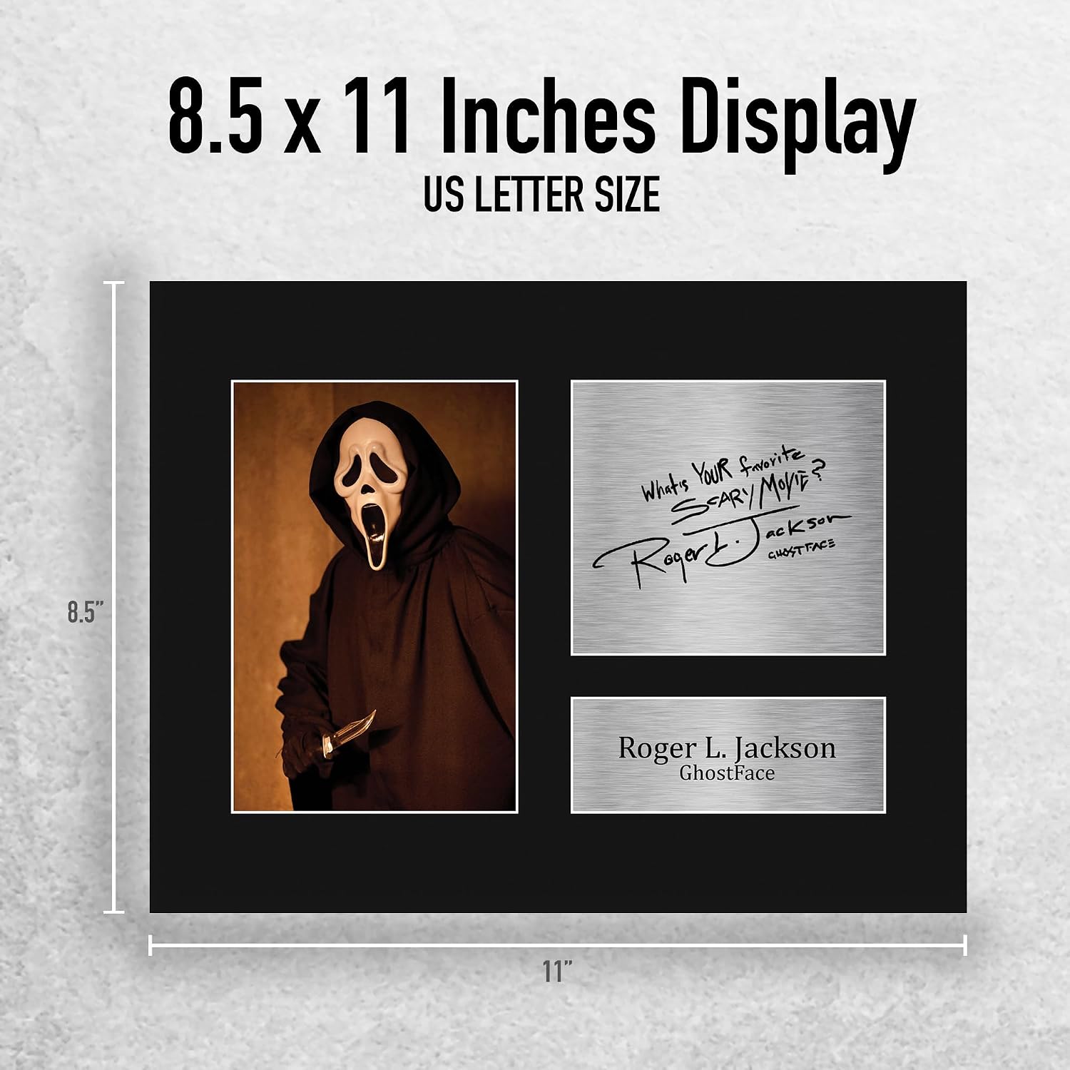 HWC Trading Roger L Jackson Scream Ghost Face Gifts Printed Signed Autograph Picture for Movie Memorabilia Fans - US Letter Size image 2