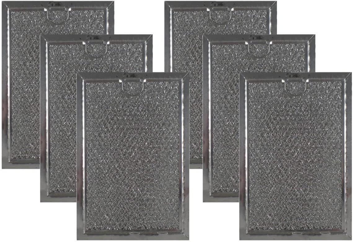 Replacement for (6 PACK) Microwave Aluminum Grease Oven Range Filters 5" x 7-5/8" x3/32"