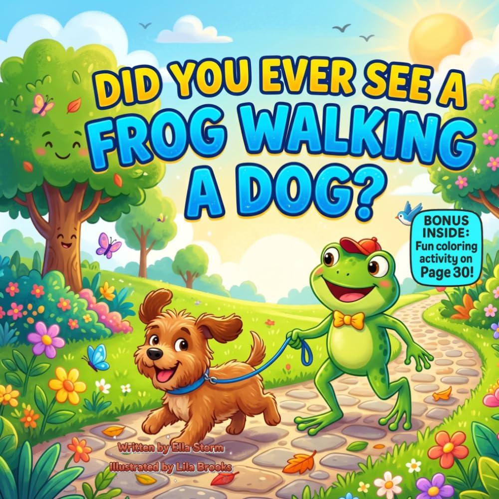 Did You Ever See a Frog Walking a Dog?: A Silly Rhyming Picture Book About Friendship, Funny Adventures, and Unexpected Surprises