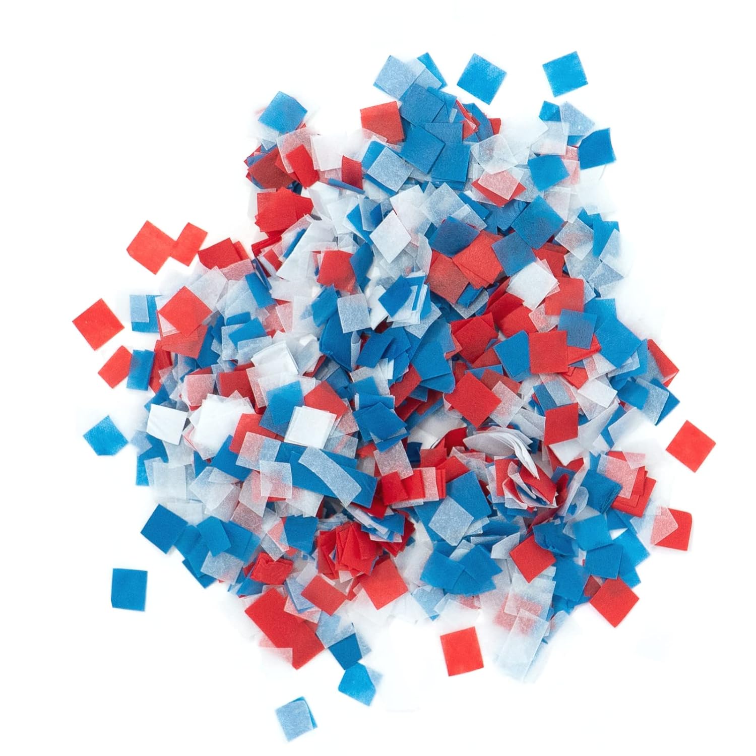 Ultimate Confetti Red White and Blue Fine Square Tissue Paper Confetti