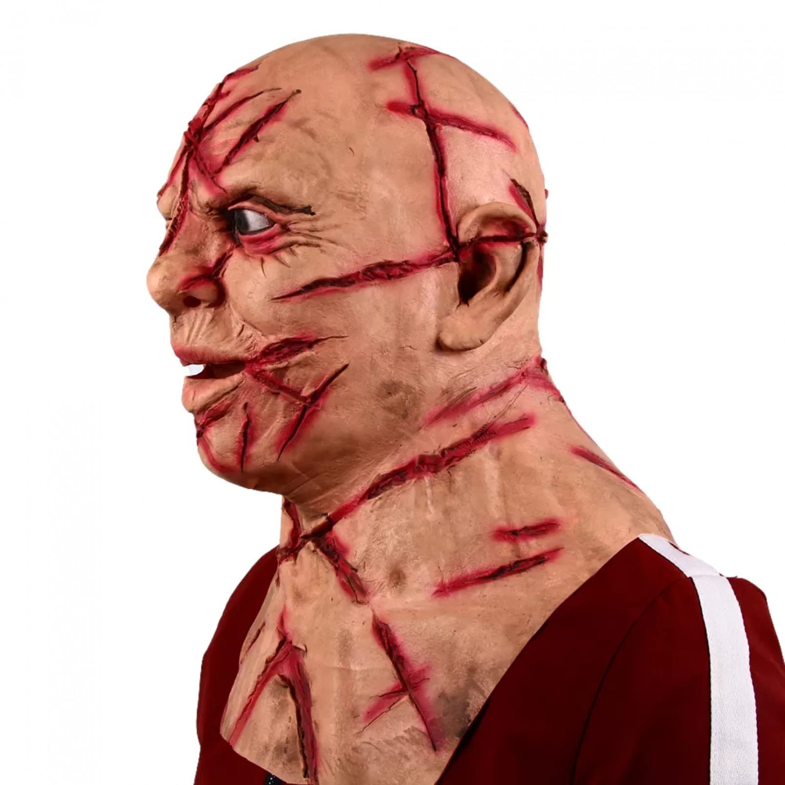 Maska na halloween Horror maska ​​Halloween straszna krwawa blizna twarz przebranie zaopatrzenie firm przebranie na karnawał akcesoria little surprise