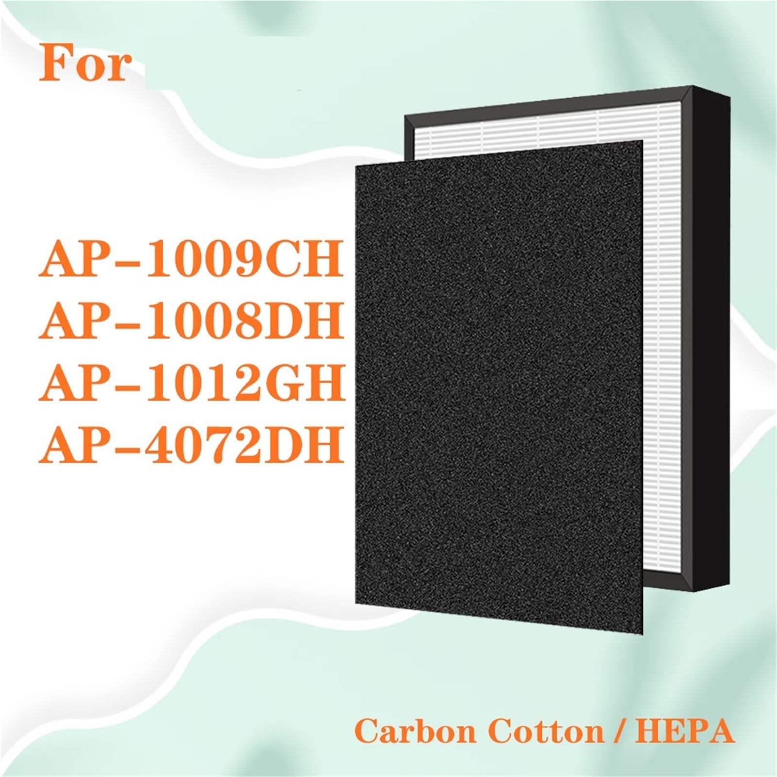 Filtro HEPA De Repuesto Y Filtro De Algodón De Carbón, Compatible Con Coway, For Purificadores De Aire AP-1009CH, AP-1008DH, AP-1012GH, AP-4072DH.