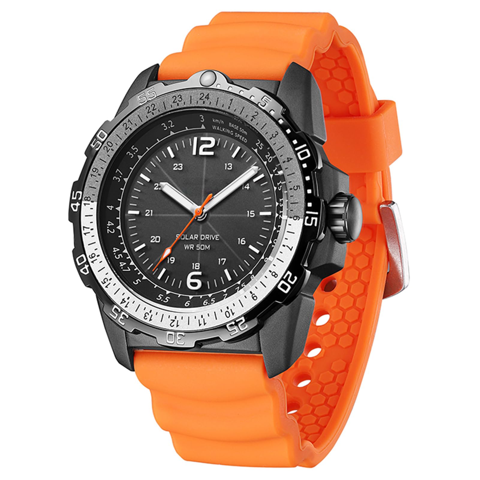 Montres Sportives à étanchéité Numérique à L'énergie Solaire pour Hommes Montres Extérieures 50m 50m avec Une Fonction Lumineuse pour Les Hommes